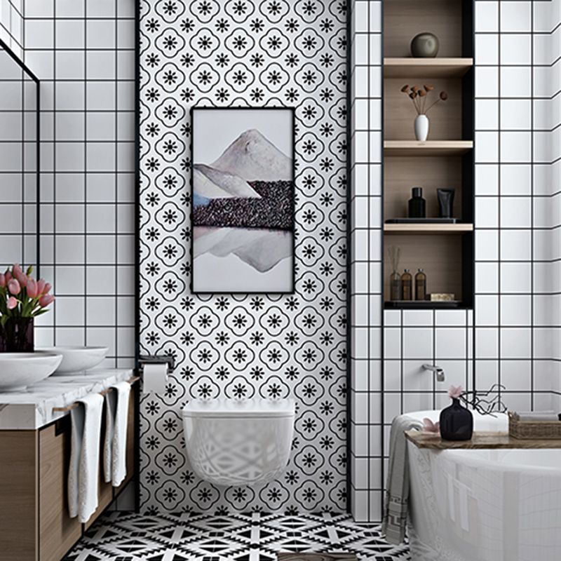 Avtoit | Contemporary Wallpaper Single Panel Bathroom Wallpaper with Rectangular Shape