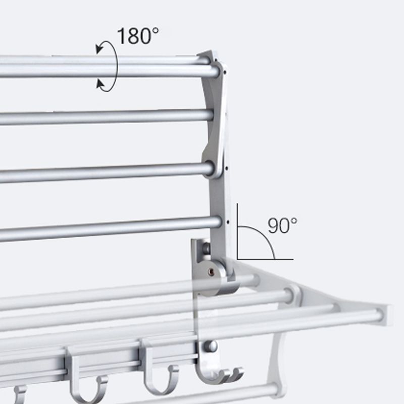 Avtoit | Silver Contemporary Bathroom Hardware Set Stainless Steel Aluminum Bathroom Set