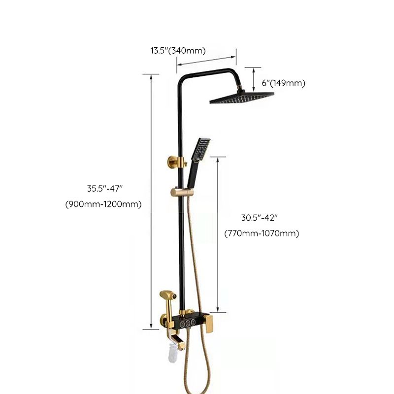 Avtoit | Modern adjustable swivel shower head metal shower fixture on the wall