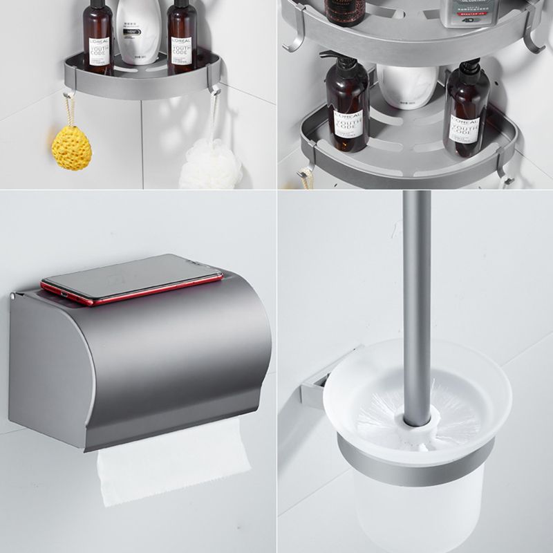 Avtoit | 6-piece contemporary bathroom accessory set bathroom shelf/towel bar paper holder included