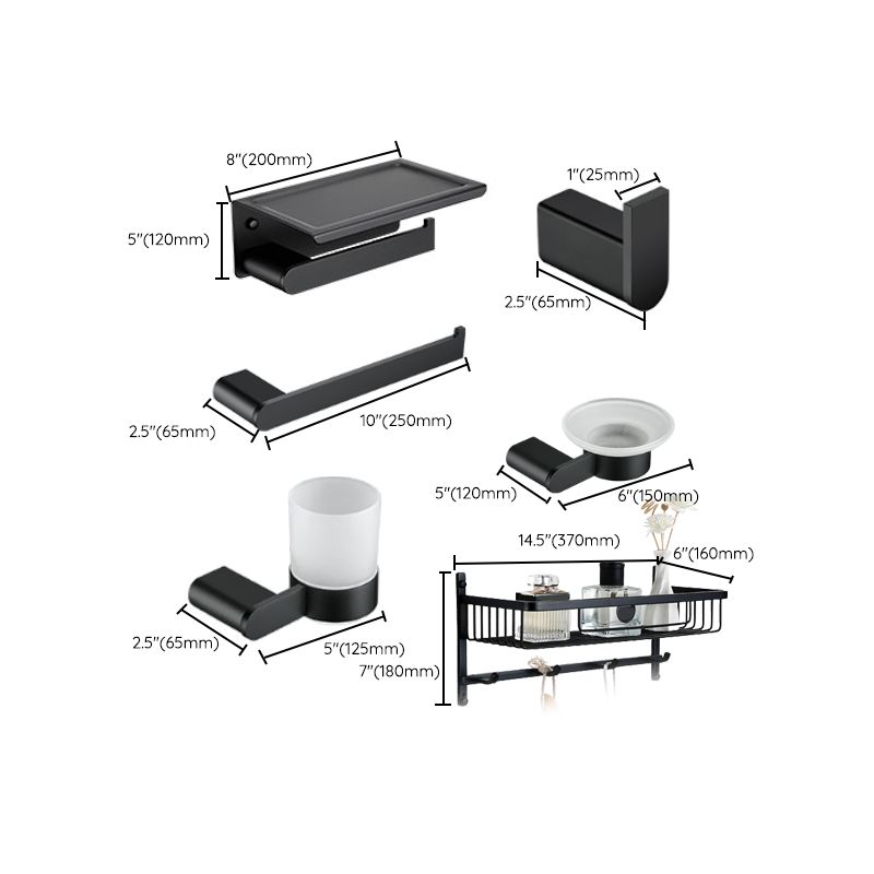 Avtoit | Contemporary bathroom accessory single piece or in set made of black metal