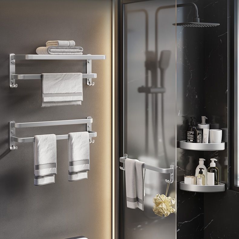 Avtoit | 7-piece Bathroom Accessory Set Modern Aluminum Bathroom Set in Silver