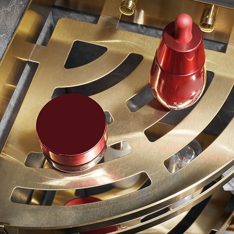 Avtoit | Modern Gold/Silver 3-piece Bathroom Accessories Set, Bath Shelf