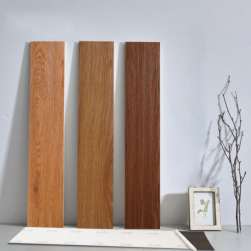 Avtoit | Smooth PVC Flooring Peel and Stick Wood Look Rectangular Vinyl Flooring