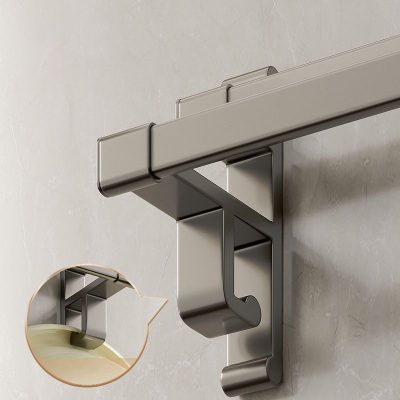 Avtoit | Gray Bathroom Accessory Set Contemporary Style Aluminum Towel Bar