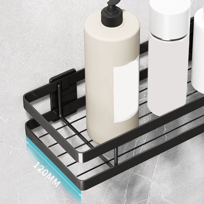 Avtoit | 2-piece bathroom shelf made of matte black metal bathroom hardware set