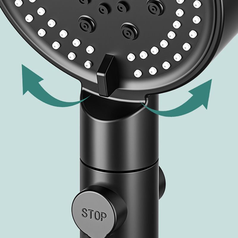Avtoit | Modern 6 Setting Shower Head Adjustable Spray Pattern Matt Black Round Shower Head