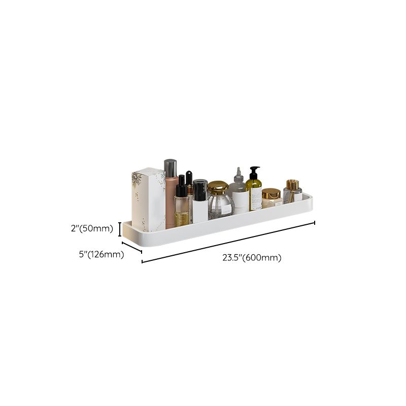 Avtoit | Contemporary Bathroom Accessory Set Metal Bath Shelf in White