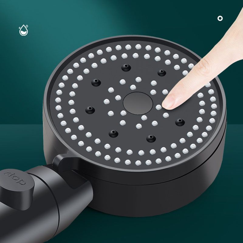 Avtoit | Metal Black Shower Head Self-Cleaning Standard Round Hand Shower