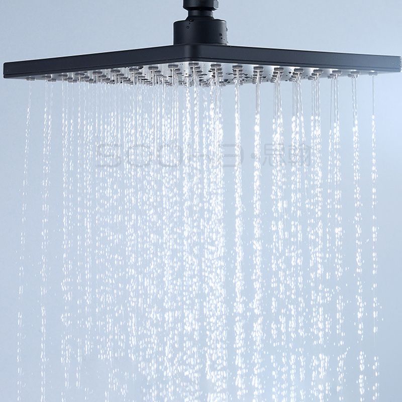 Avtoit | Black Square Fixed Shower Head Modern Style Wall Mounted Shower Head