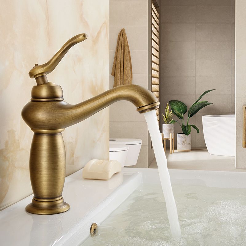 Avtoit | Brass Bathroom Vessel Sink Faucet Single Handle Round Basin Faucet with Water Hose