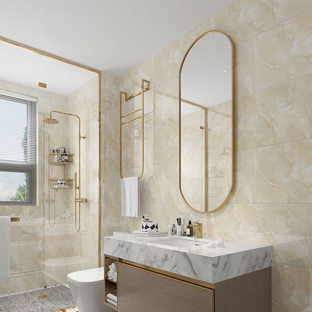 Avtoit | 12" x 24" Marbling Single Panel Waterproof Splashback Wall Tile for Bathroom
