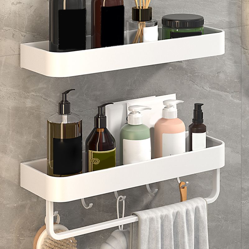 Avtoit | White 2-piece Bathroom Hardware Modern Bathroom Accessories Set, Bathroom Shelf