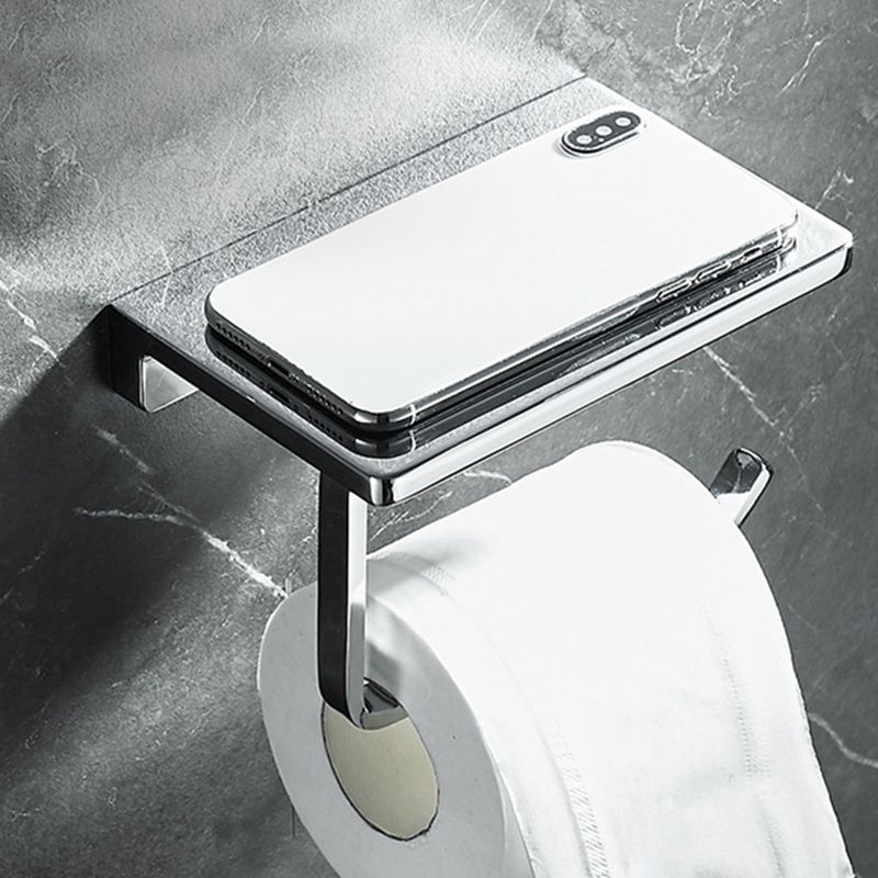 Avtoit | Contemporary 2-piece bathroom set made of polished chrome stainless steel toilet paper holder
