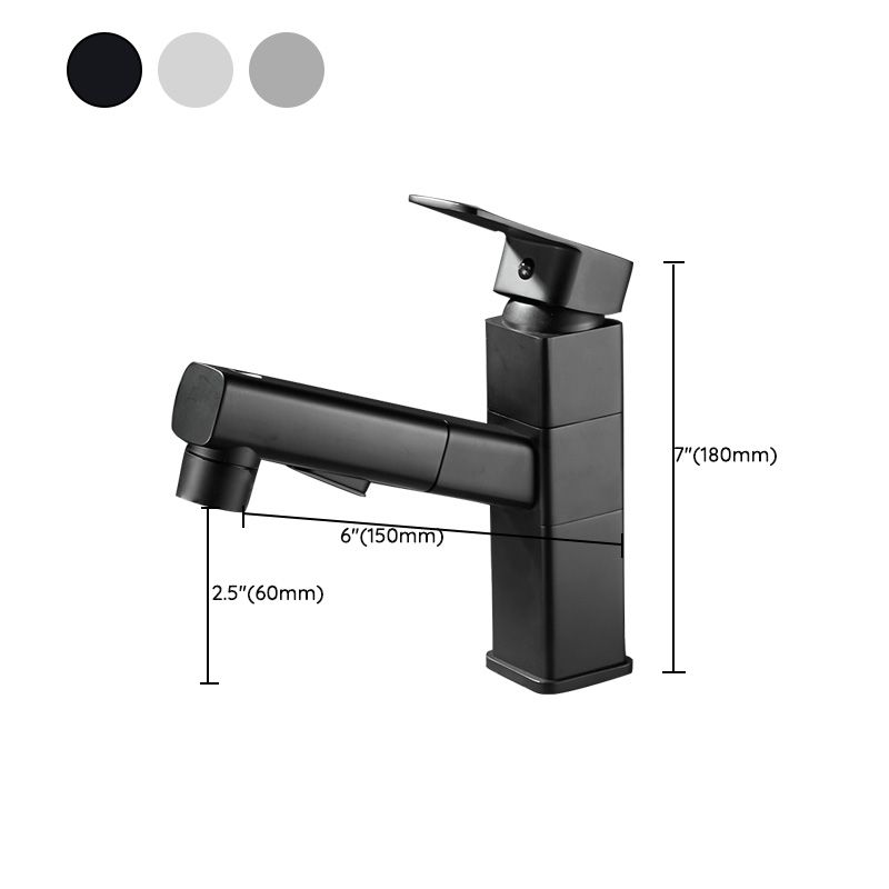 Avtoit | Bathroom faucet with pull-out lever handle Single hole basin mixer