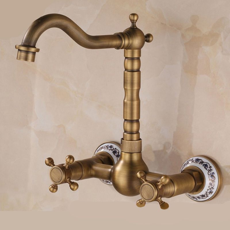 Avtoit | Wall-mounted fitting Glam Style Bathroom tap with 2 handles