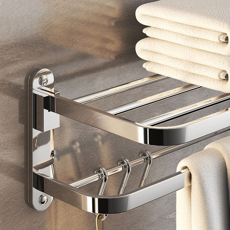 Avtoit | Chrome Modern Bathroom Hardware Set Stainless Steel Towel Hook/Towel Rail & Bathroom Shelf