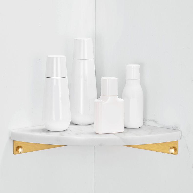 Avtoit | 2-piece bathroom fitting set metal and marble bathroom shelf set