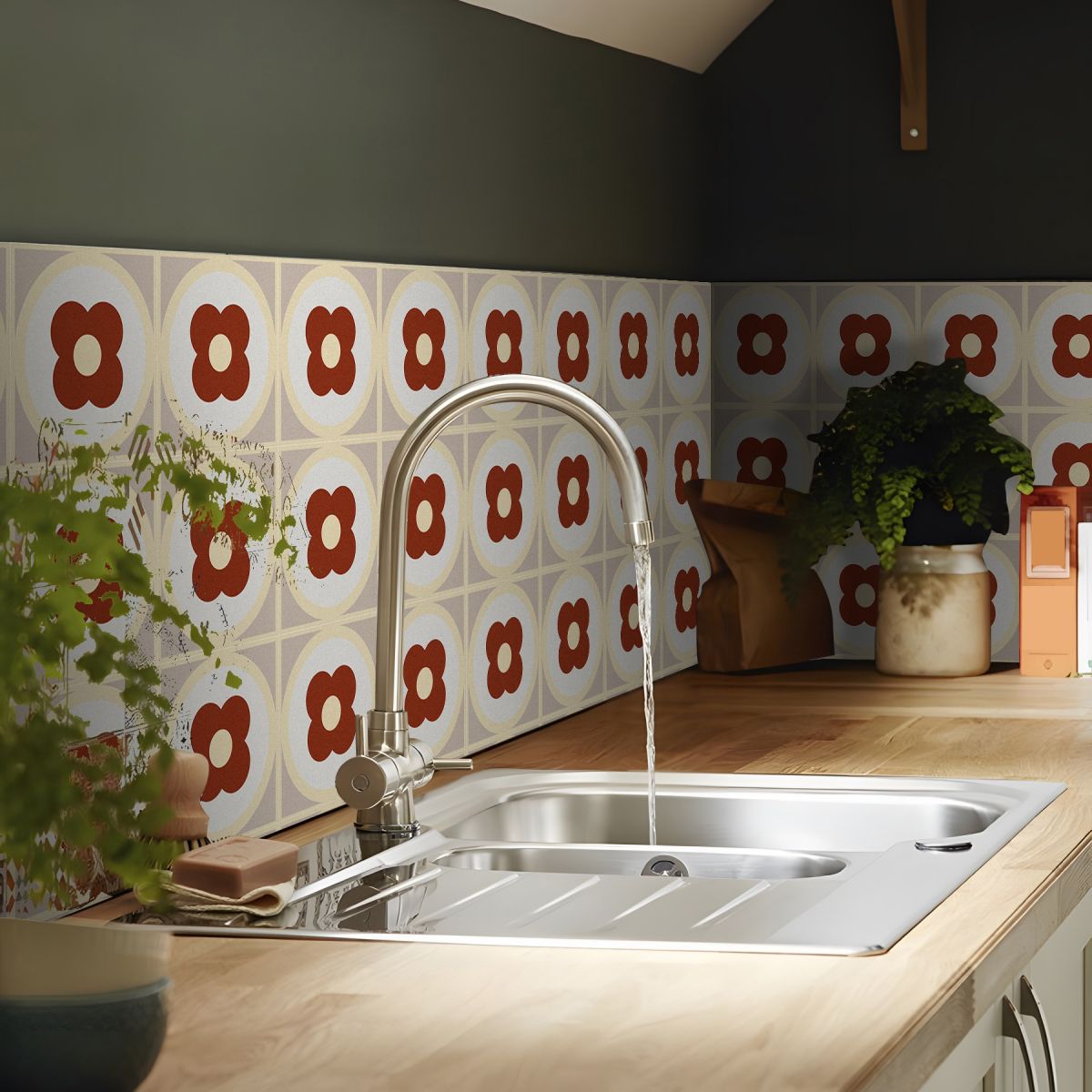 Avtoit | Square Peel & Stick Field Tile Waterproof PVC Peel and Stick Wall Tile
