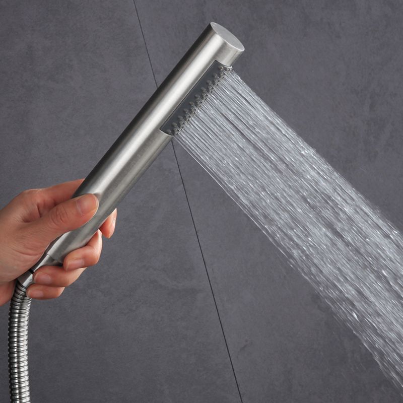 Avtoit | Cylindrical Hand Shower with Self-Cleaning Stainless Steel Wall Shower Head