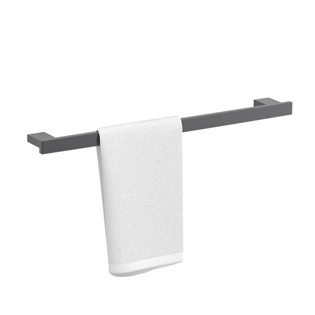Avtoit | Gray contemporary bathroom accessory set Brushed gray bath shelf/toilet paper holder/towel bar