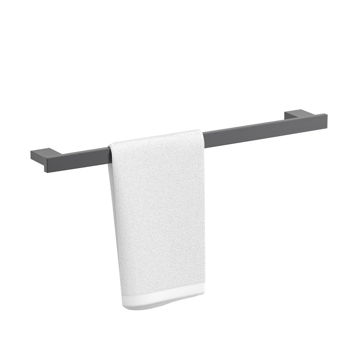 Avtoit | Gray contemporary bathroom accessory set Brushed gray bath shelf/toilet paper holder/towel bar