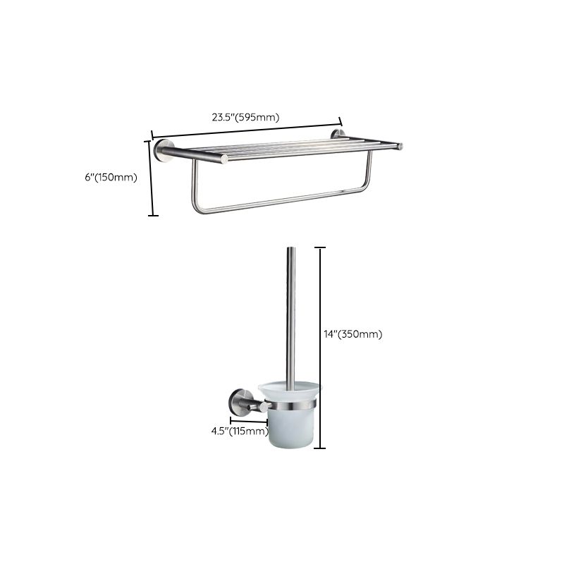 Avtoit | Chrome Traditional Bathroom Accessory Set Stainless Steel Bathroom Set