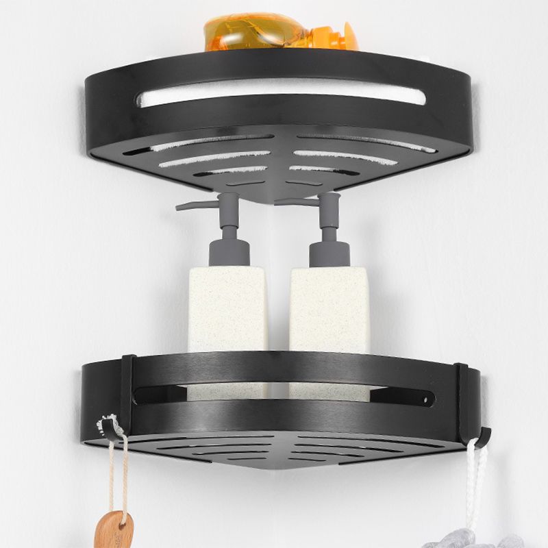 Avtoit | Modern Matt Black Bathroom Shelf Paper Holder Bathroom Accessory Set