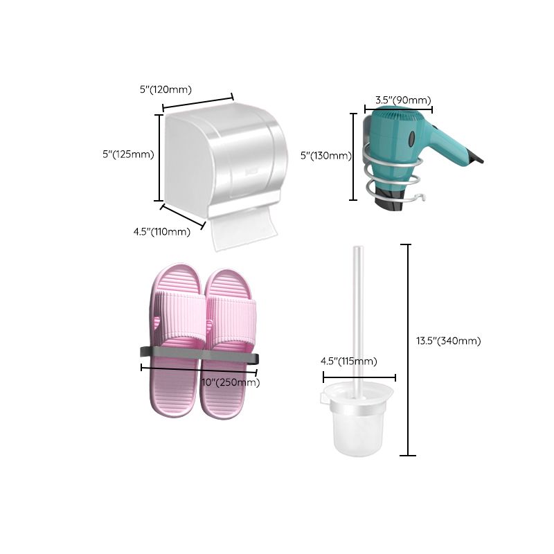 Avtoit | Modern Bathroom Accessories Hardware Set White Metal Bathroom Accessories Kit