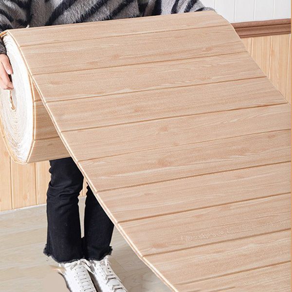 Avtoit | Modern Tin Back Wall Panel 3D Print Wood Grain Design
