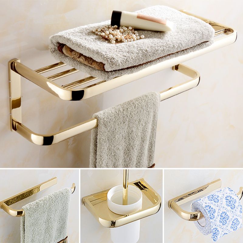 Avtoit | Chrome/Gold Bathroom Accessories Set Modern Metal Bathroom Hardware Set