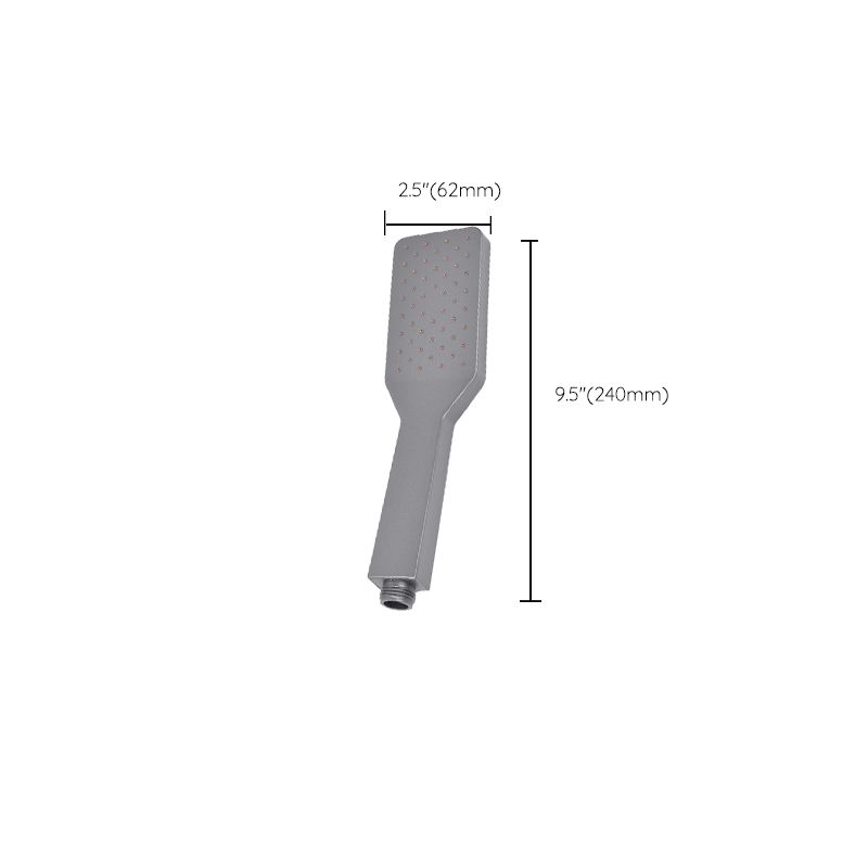 Avtoit | Rectangular Gray Showerhead Combo Standard Spray Pattern Showerhead