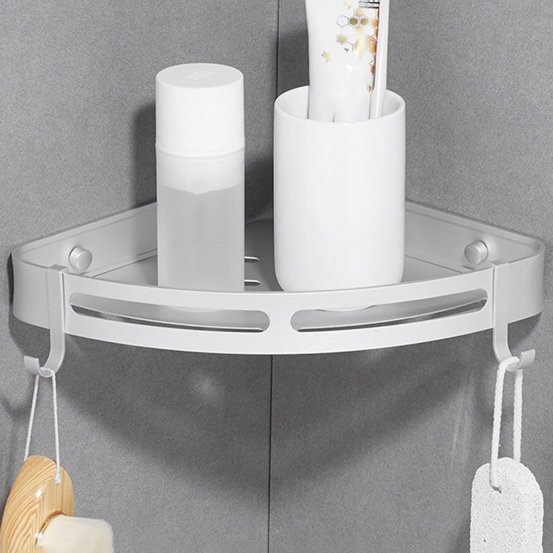 Avtoit | Modern Aluminum Bathroom Accessory Set Black/ Silver Bathroom Shelf
