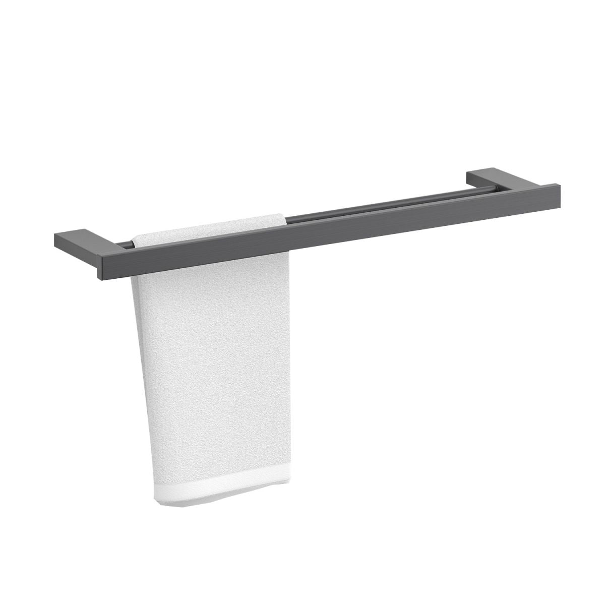 Avtoit | Gray contemporary bathroom accessory set Brushed gray bath shelf/toilet paper holder/towel bar