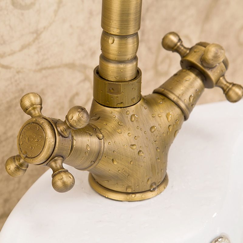 Avtoit | Industrial Widespread Bathroom Faucet Cross Handle Medium Sink Faucet