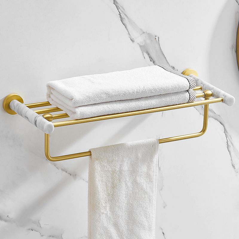 Avtoit | 7-piece bathroom accessory set marble and metal bathroom hardware