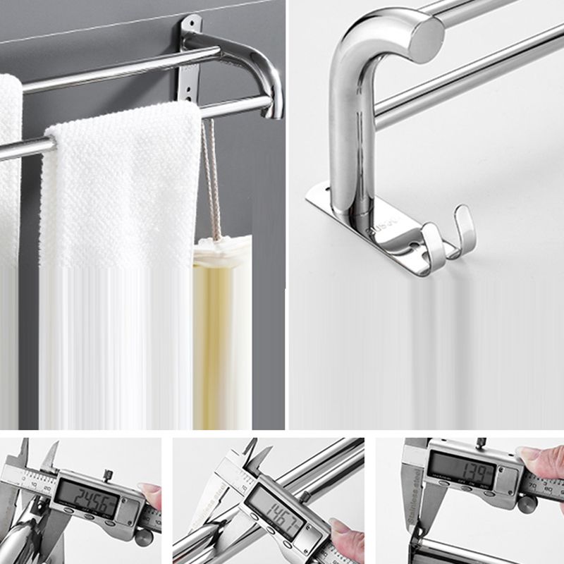 Avtoit | Silver/Black Bathroom Hardware Set Modern Bathroom Accessories Hardware Set