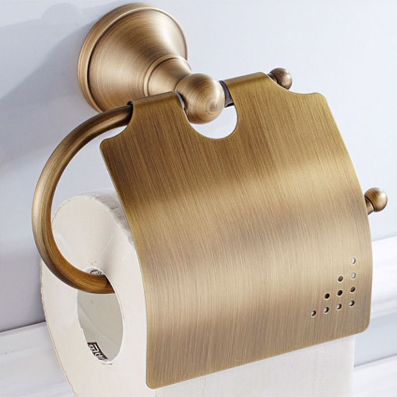 Avtoit | Metal Bathroom Set 4-Piece Traditional Style Gold Bathroom Hardware Set