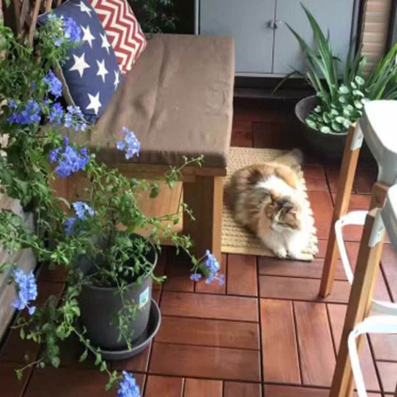 Avtoit | Classic wooden deck tiles connecting composite patio tiles