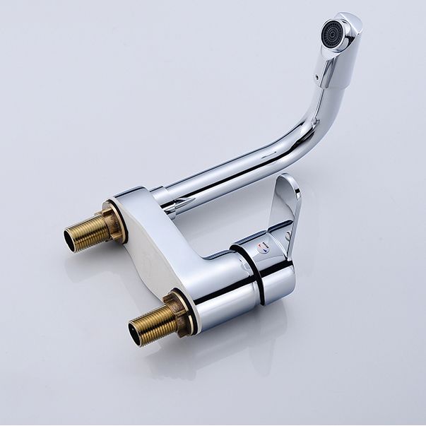 Avtoit | Chrome Round Washbasin Faucet with Swivel Spout for the Bathroom