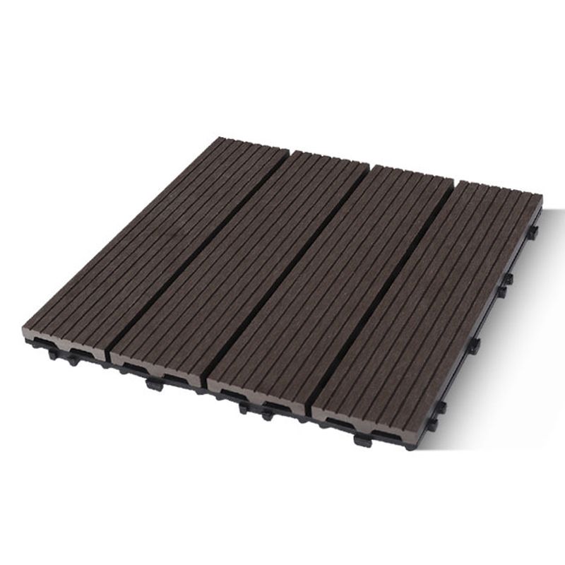 Avtoit | Contemporary Engineered Floor Tile Wire-Brushed Click-Lock Wood Floor for Patio Garden