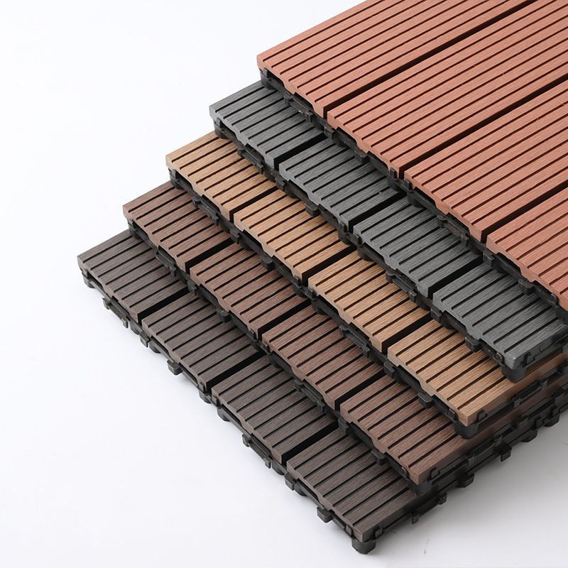 Avtoit | Composite Plank Tiles Striped Pattern Square Deck Flooring Outdoor Patio