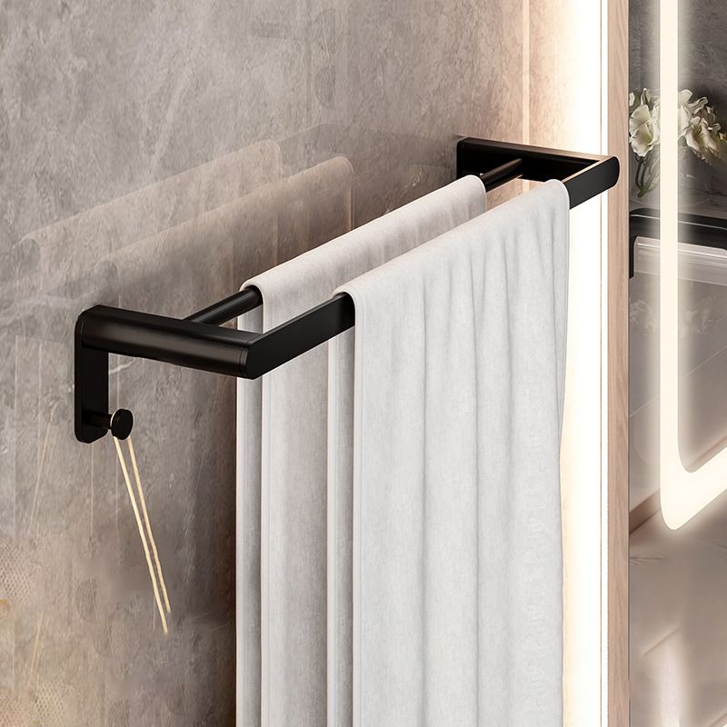 Avtoit | Modern Bathroom Set with Bath Shelf/Towel Holder & Paper Holder Black Bathroom Hardware