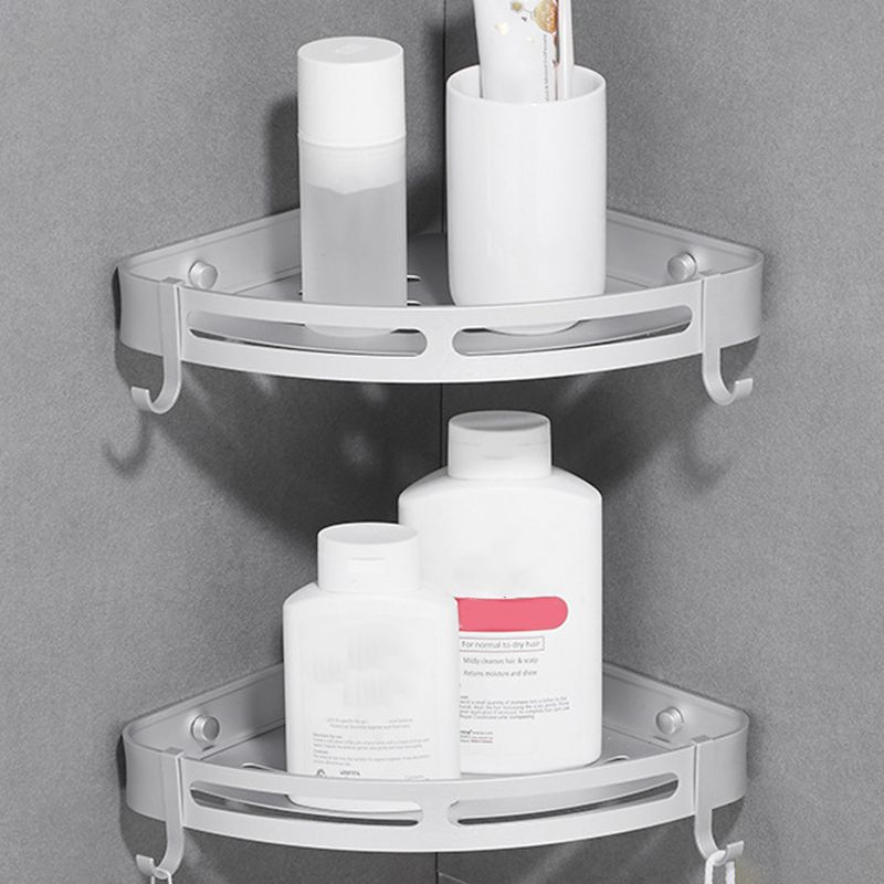 Avtoit | Modern Aluminum Bathroom Accessory Set Black/ Silver Bathroom Shelf