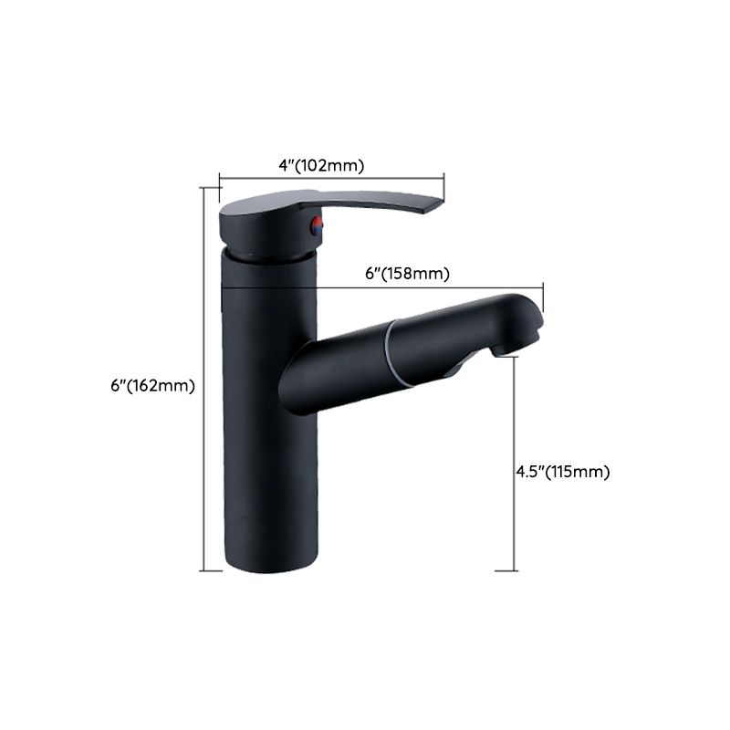 Avtoit | Contemporary Bath Faucet Brass Lever Handle Pull-Out Sink Faucet