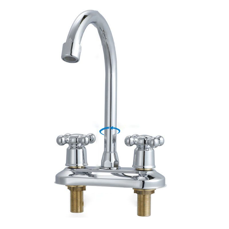 Avtoit | Knob Handle Central Mixer Contemporary Design Basin Faucet 2-Hole Faucet for the Bathroom