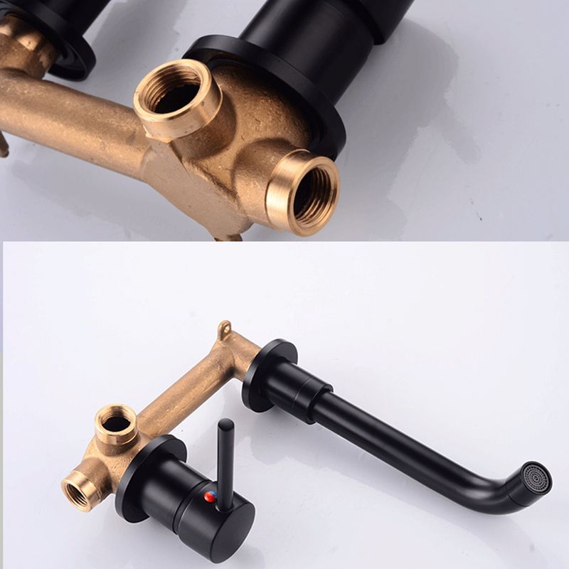 Avtoit | Lever handles Wall-mounted bathroom faucet High-arch sink faucet