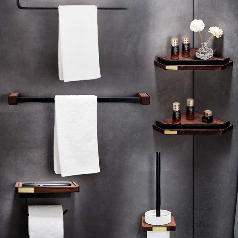 Avtoit | Metal Bathroom Accessories Set Walnut Brown Bathroom Accessories Set