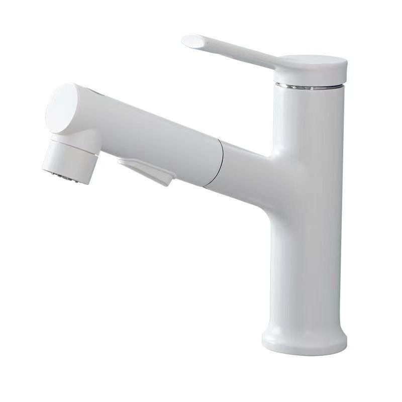 Avtoit | Modern Washbasin Faucet Copper 1-Handle Low Arc Pull-Out Washbasin Faucet for Bathroom
