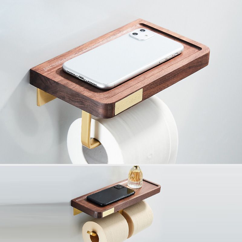 Avtoit | Wood and Aluminum Bath Hardware Set Golden Bathroom Accessory Set